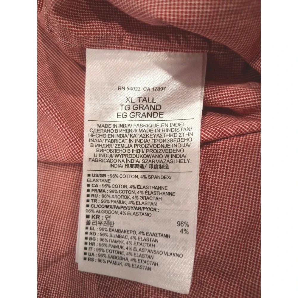 Banana Republic Pearl Snap Long Sleeve Button Down Slim Fit Mens Size XL Tall - Picture 8 of 12
